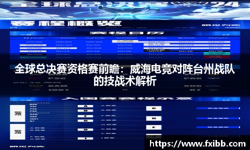 全球总决赛资格赛前瞻：威海电竞对阵台州战队的技战术解析