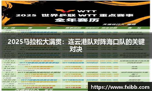 2025马拉松大满贯：连云港队对阵海口队的关键对决